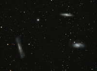 Leo Triplet Galaxies -  M65 (NGC 3623) and M66 (NGC 3627) as wel